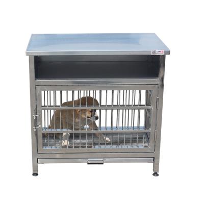 China Table Pet Stainless Steel Stainless Steel Medical Veterinary Examination Tables For Pet Clinic With Pet Cage for sale