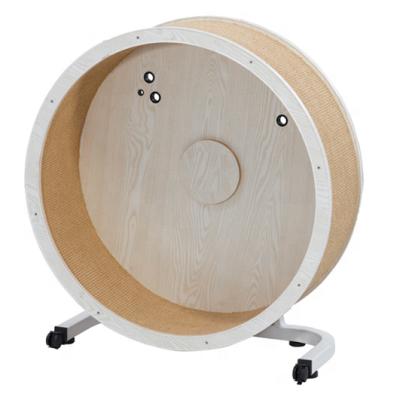 China Sustainable Wooden Pet Supplies Toy Running Exercise Wheel Cat Pet Exercise Wheel PJM-007 for sale