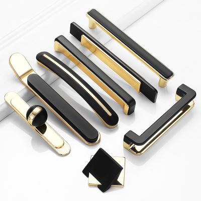 China Contemporary Double Color Cabinet Luxury Kitchen Door Handle Light Drawer Rniture Handle for sale