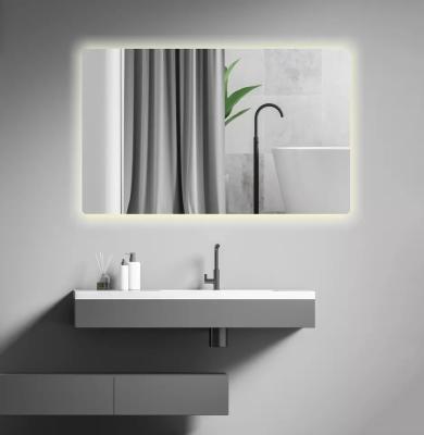 China Modern Contemporary Square Mirror Anti Fog Wall Electronic Smart Led Frameless Mirrors for sale