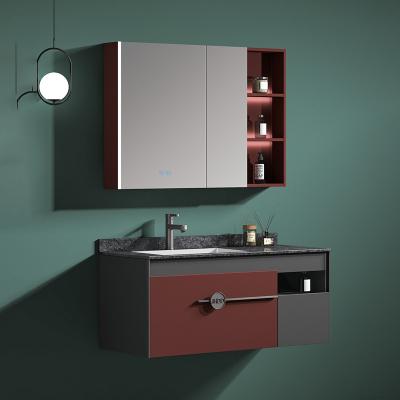 China Durable Factory Wholesale Commercial Bathroom Cabinet Hotel Residence Makeup Vanity Bathroom Vanity Unit for sale