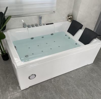 China Factory free hot sale sexy massage air jet 2 person sexy indoor japanese hydro whirlpool tub with led lights for sale