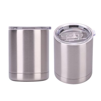 China Sustainable 10oz 300ml Lowball Beer Mug Insulated Thermal Vacuum Beer Tumbler Stainless Steel Tumbler With Lid for sale