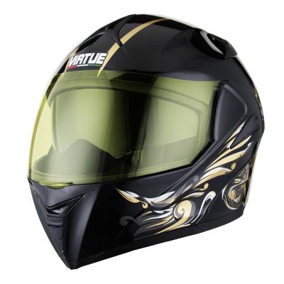 China Safe Driving Motorcycle Black Classic Accessories Flip Up Helmet With Double Visor for sale