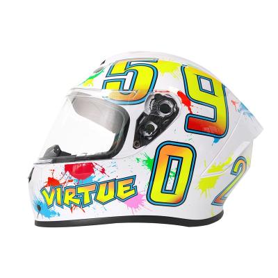 China Safe Driving 2022 New Design Decal Full Face Helmet Motorcycle Safety DOT Helmet for sale