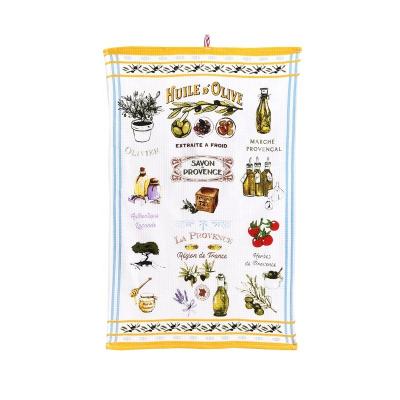 China RPET 20 QUICK DRY bottles recycled quick dry double sides printing tea towel waffle towel for sale