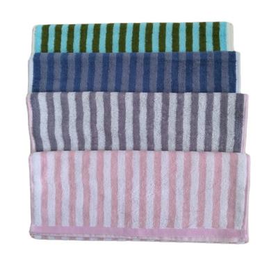 China Best selling high quality child safe fashion stripedl 100%cotton jacquard hand towel from China supplier for sale