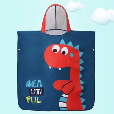 China 2019 trend QUICK DRY the most popular cartoon bath digital printing hooded beach towel for kids for sale