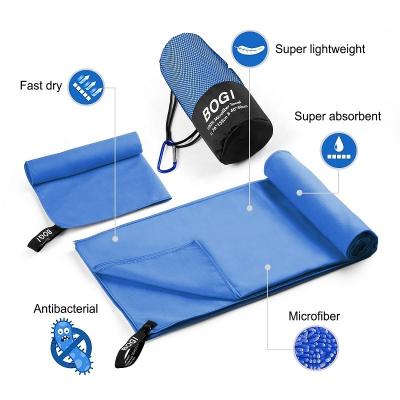 China High Quality Soft Quick Dry Soft Suede Microfiber Silicone Case Pack Microfiber Gym Sports Towel for sale