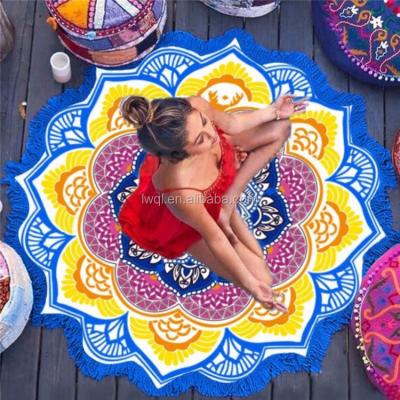 China hot & soft touching fruit mandala design formed around high quality beach towel for sale