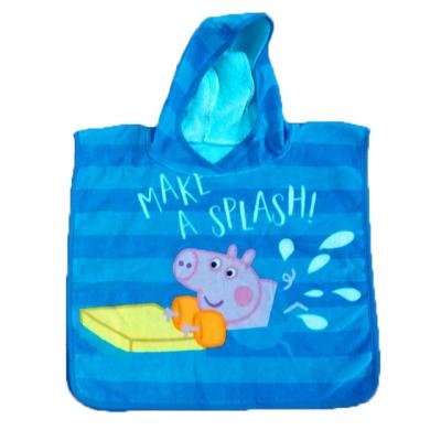 China High quality soft and fashion hot peiqi custom design printed changeable hooded beach bath use kids towel for sale