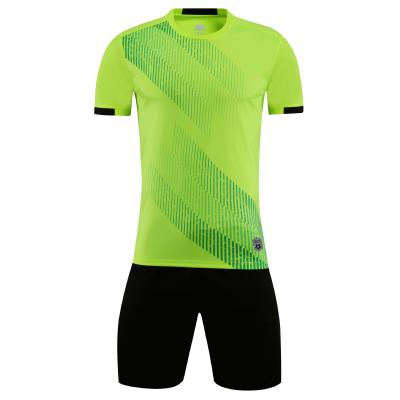 China Sets Custom Design Sublimated Cheap Neon Green Soccer Jersey Sportswear , Cheap Soccer Kits for sale