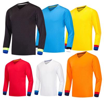 China Cheap custom sublimation spain long sleeve soccer uniform sets/soccer jersey/soccer shirt goalkeeper wholesale for sale