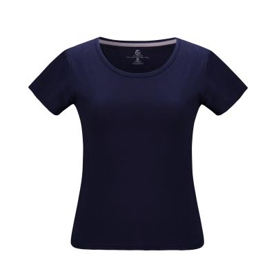 China Cheap Price Promotion Cotton T-shirt QUICK DRY Women Rank Solid Color Tee Shirt for sale