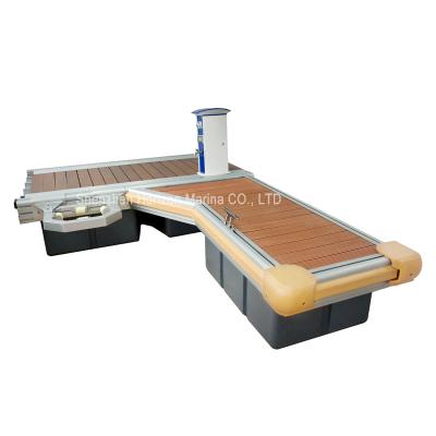 中国 MIA Certified Floating Pontoon Aluminum Pontoon PE Pontoonfor Fish Harbor 販売のため