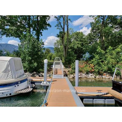 中国 aluminum pontoon floating dock floating bridge floating walkway 販売のため