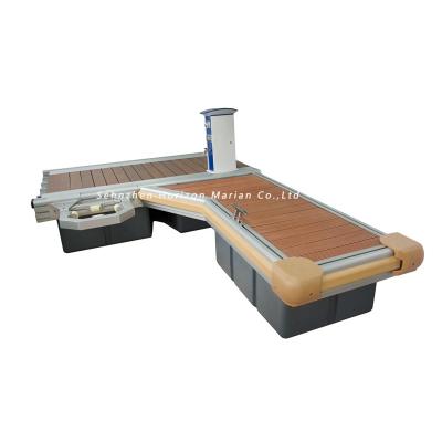 中国 ISO14001 Certified Floating Lodge Aluminum Pontoon WPC Decking Commercial Marina 販売のため