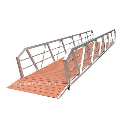 China Aluminum Gangway With handrail floating walkway bridge for pontoon for sale