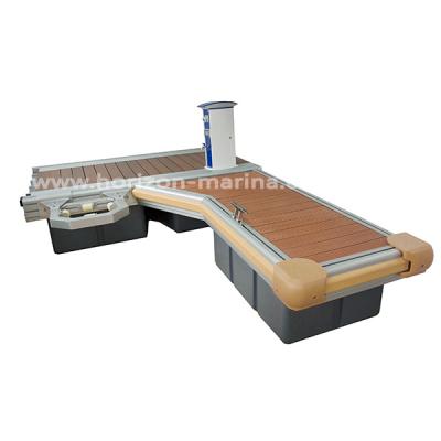 中国 Aluminum floating pontoon boat dock hdpe floating pontoon marina dock/bridge 販売のため