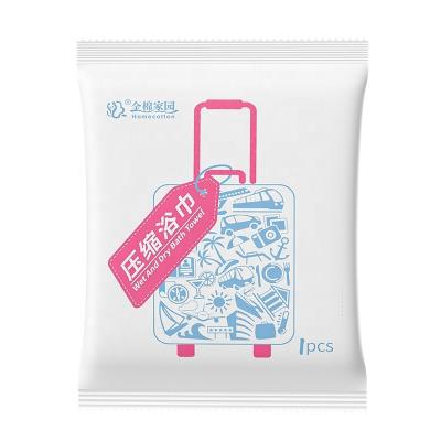 China Child Safe Disposable Nonwoven Face Towel Bath Compressed Portable Towel for sale