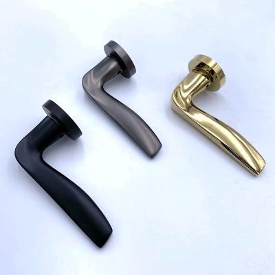 China Wholesale Contemporary Simple Modern Zinc Alloy Bedroom Door Style Special Matte Door Handle for sale