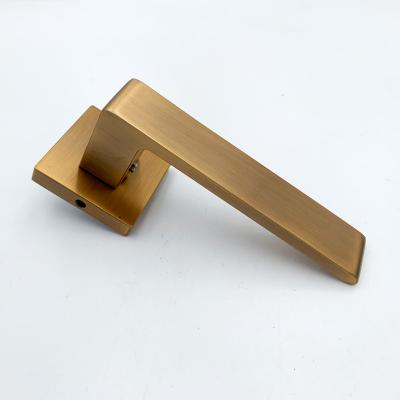 China European and American simple zinc alloy special bedroom door handle contemporary wooden door handle for sale