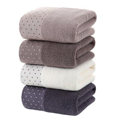 China Wholesale QUICK DRY 100% Good Quality Cotton Polka Dot Face Bath Towel Set for sale