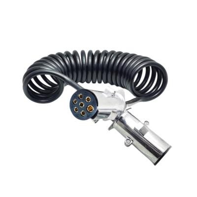 China Break system and taillight control system of heavy-duty trailer 3 Core 5 Core 7 Core Trailer Tractor Car Ebs Spiral Cable Power Electric Wires Cables for sale