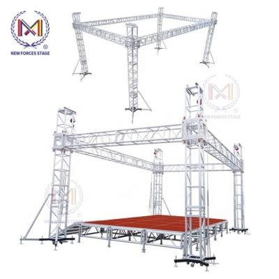 China 6082-T6/6061-T6 alloy roof truss mall design alu truss prolyte carbon rod $ Alumanum aluminum truss for sale