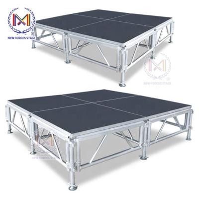 China Stage Stable Movable Led Stage Decoration Truss Wooden/Glass/Acrylic Aluminum Round Stage Platform for sale