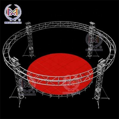 China Outdoor Portable Round Circular Truss Roof Truss Aluminum Alloy Event Stage Activity Stage 10Ft Stage DJ Round Truss for sale