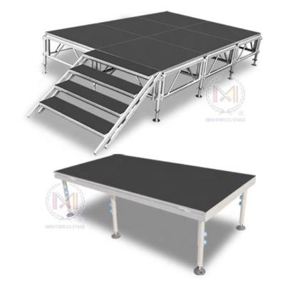 China Movable Aluminum Alloy Event Stage DJ Lighting $en Aluminum Aluminum DJ Podium Wooden Stage Truss Stage Platform Stage for sale