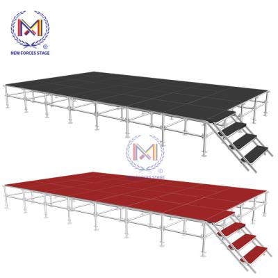 China Outdoor Stage Canopy Canopy Wedding Fence Backdrop Stage Steel Layer Stage% for sale