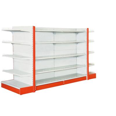 China Supermarket Gondola Shelving Double Sided Heavy Duty Grocery Shelf for sale