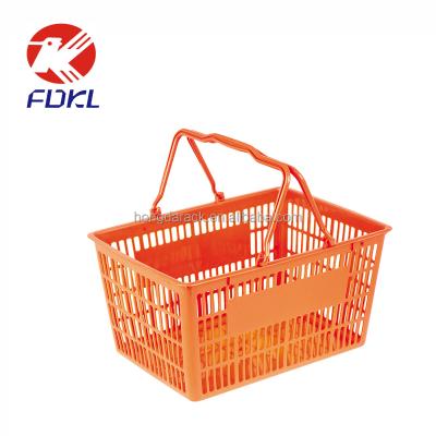 China 30L eco-friendly hand carry plastic shopping basket used in supermarket, top hot! for sale