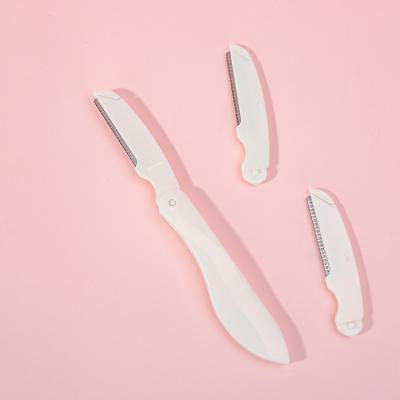 China Fashional Yousha Beauty 2pcs Exclusive Face Shavers Eyebrow Trimming Knife Sharp High Quality Plastic Folding Eyebrow Trimmer Set Yx114 for sale