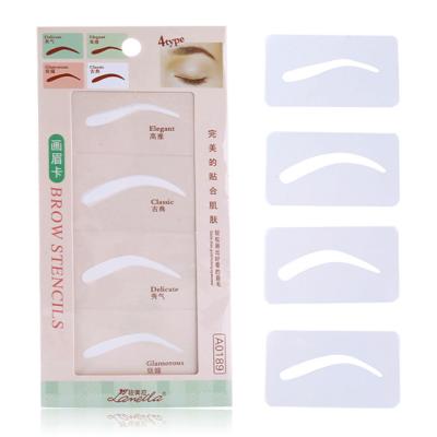 China Eco-friendly 4 Pcs Lameila Eyebrow Stamp Stencil And Eyebrow Stencil Kit Factory Price Beauty Salon Eyebrows Stencil Shape A0189 for sale