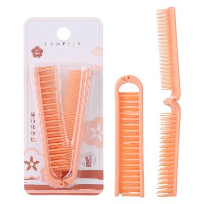 China Personal Hair Care Comb Portable Private Label Brush Hair Care Folding Comb Plastic Women Tooth Comb Two Tooth Hairdressing Tool Close Wide Sorts Combination for sale