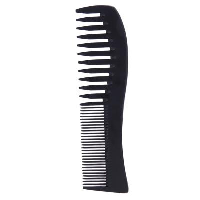 China High Quality Black Double Side Hair Comb Paddle Hair Brush Pro Salon Hairdressing Carbon Fiber Anti-Static Comb For Barber Hair Cutting for sale