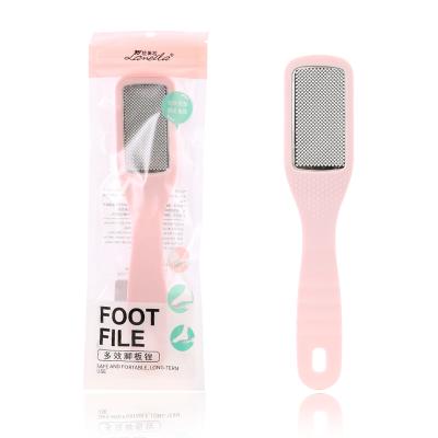 China Lameila Callus Remover Pedicure Beauty Tools Curve Handle Foot File Callus Remover Tool Foot Care Tool Pink Plastic Private Label C0357 for sale