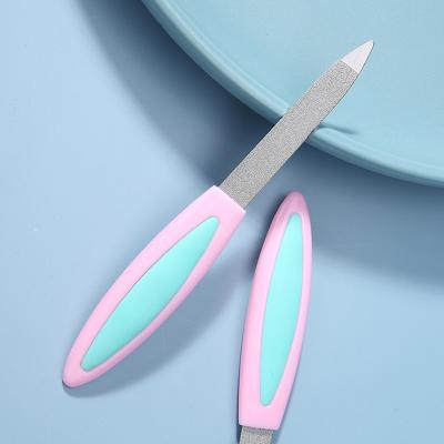 China Nail Care Manicure Pedicure Lameila Comfortable Grip Durable NO--Slip Manicure Tools Nail Care Stainless Steel Beauty Double Sided Nail File C0375 for sale