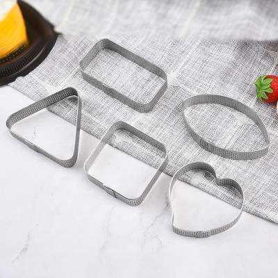 China Ring Five Pcs Different Form Viable Stainless Steel Tart Mold Wholesale Price Ring Biscuit Cookie Tart Mold for sale