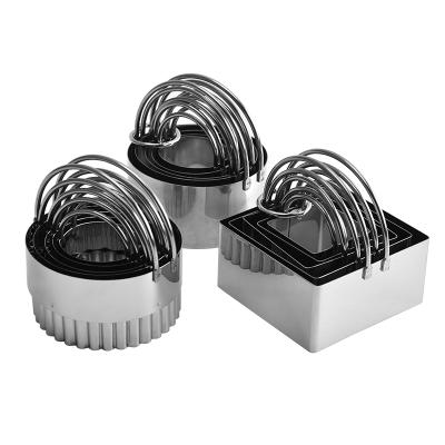 China 2021 Sustainable High Quality Set Of Cookie Cutters Stainless Steel Ring Round Cookie Cutter Baking Set for sale