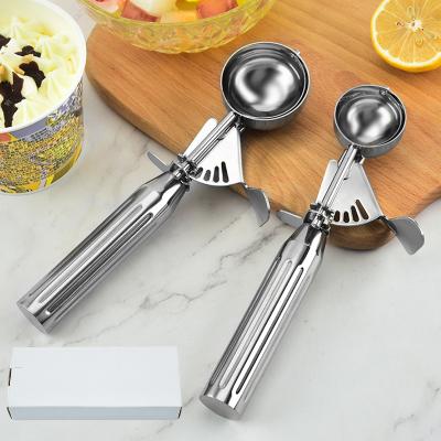 China Wholesale Stainless Steel Factory Handle Tools Stainless Steel Ice Cream Scoop for sale