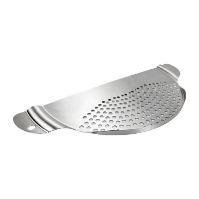 China Viable Kitchen Instrument Stainless Steel Strainer Colander Removable Dish Rack Fits Most Pots Pans Bowls for sale