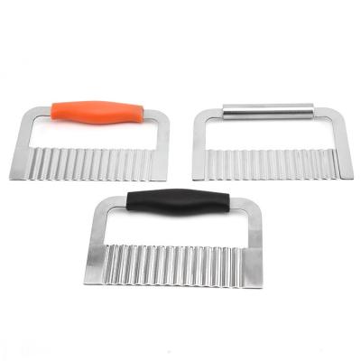 China Sustainable Fold Cut Stainless Steel Knife Kitchen Cutting Tool Home Potato Cutter for sale