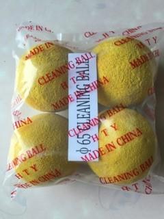 China DN65 Orange Concrete Pump Cleaning Sponge Ball Natural Rubber Material for sale