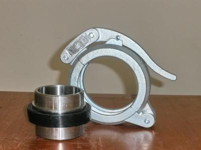 China 2'' - 8'' Quick Release Pipe Clamps Galvanized 148mm Flange ISO9000 Certification for sale