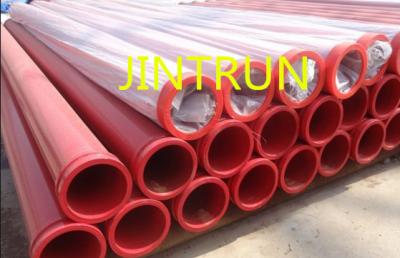 China St52 DN125  Concrete Pump Pipe SK HD ZX Male / Female Flange Galvanizing for sale