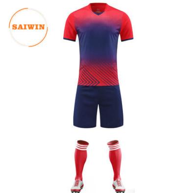 China Sets 3D effects Football Full Set Uniform Training Men  Custom Sublimated Soccer Uniform football Jersey for sale